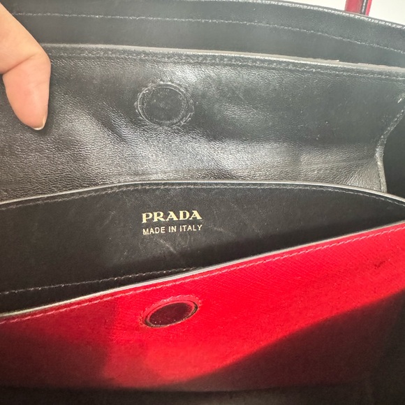 Prada Saffiano Vernice Double Bag Rosso - Picture 7 of 9